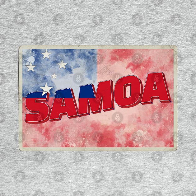 Samoa Vintage style retro souvenir by DesignerPropo